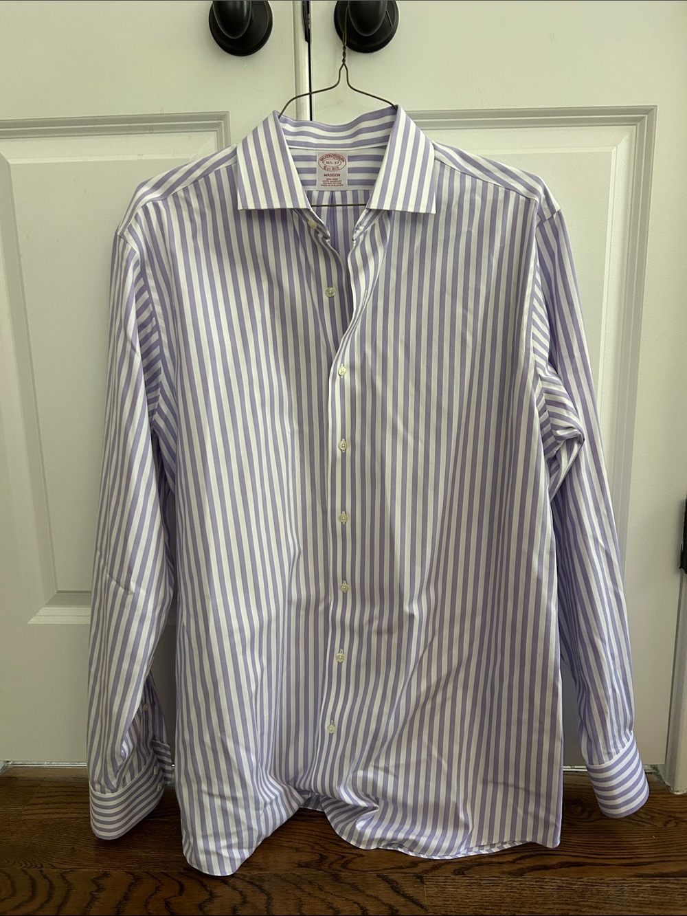 Brooks Brothers Lavender & White Striped Dress Shirt